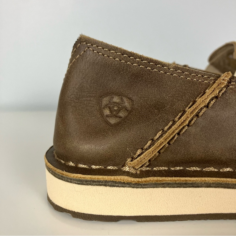 Ariat Floral Cruiser W 7.5 Brown Leather Slip On Shoes Embroidered Boho Western - Picture 3 of 16
